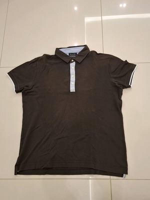 Massimo Dutti men's polo t-shirt brown and blue size S like new