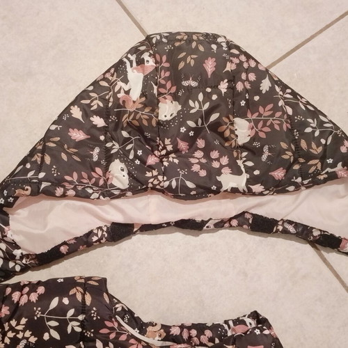 H&M girls' sleeveless jacket with detachable hood, autumn pattern