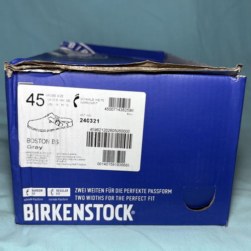 Birkenstock Boston BS Gray Suede Clogs brand new with tags