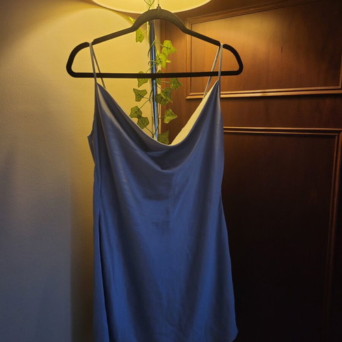 Stradivarius satin dress L silver