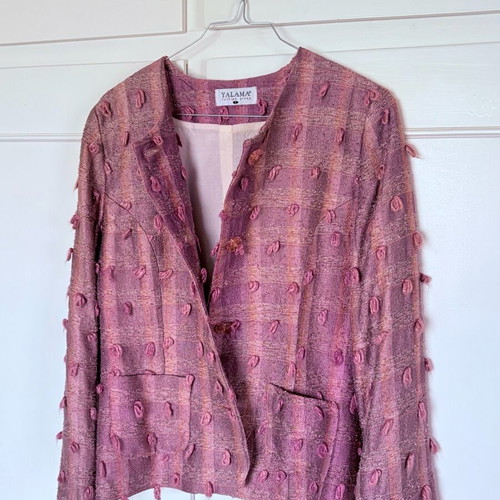 Pink women's tweed vintage jacket like new