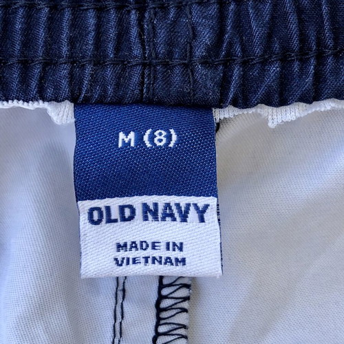 Old Navy Boys' Swim Shorts size 8 like new, blue and pink