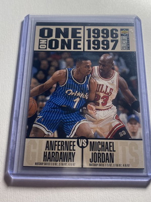 Upper Deck Collector’s Choice One on One Michael Jordan vs Anfernee Hardaway card new