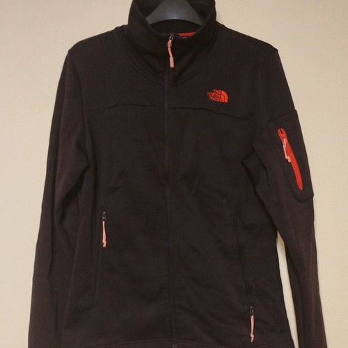 The North Face women's softshell sweatshirt like new, size M, black and orange