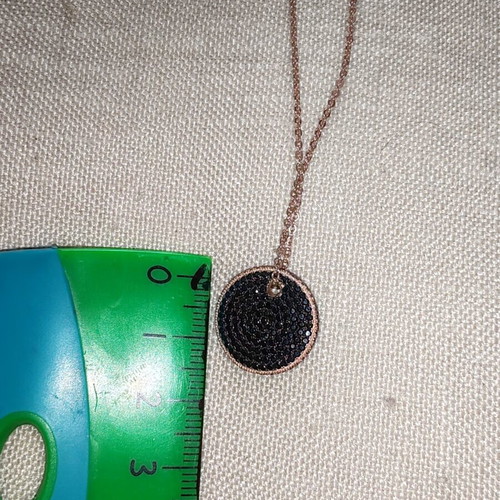 Jools Necklace Silver 925 Rose Gold with Black Zircons like new
