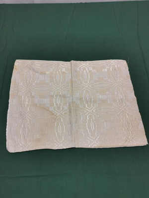Woven pillowcase used, vintage 1950