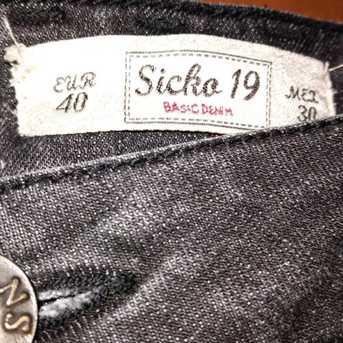 Black denim skirt with studs like new