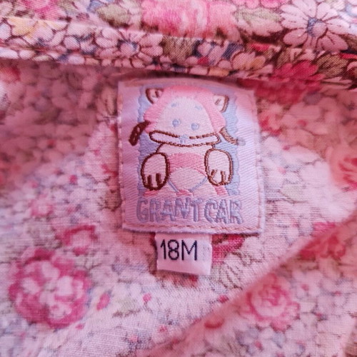 Pink floral shirt for 18-month-old girl like new