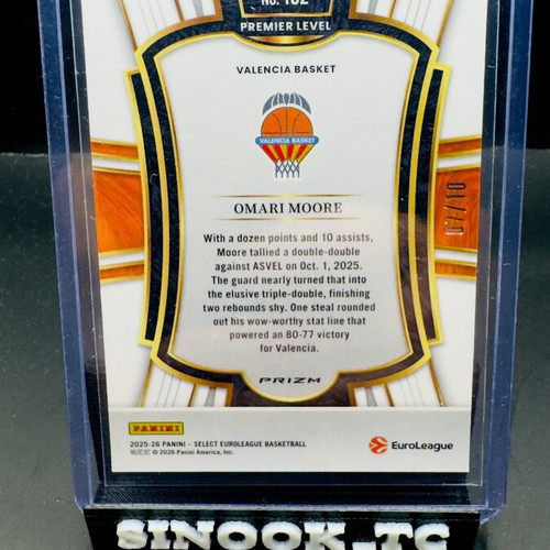 2025-26 Select Euroleague Omari Moore Lot New