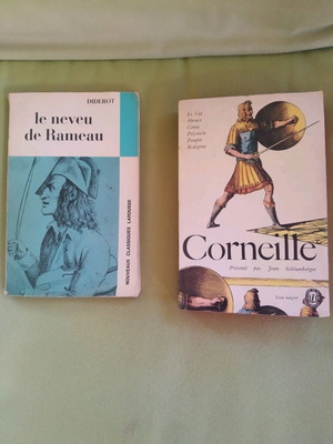 Theatrical books Corneille and Le Neveu de Rameau in French, set of 2