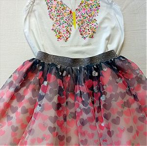 Σετ τούλινη φούστα με μπλουζάκι (2-4 ετών)