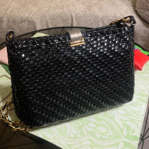 Vintage River Island shoulder bag black like new with chain