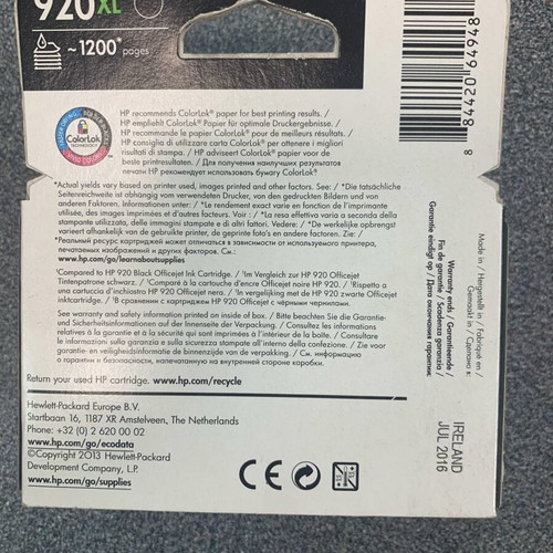 HP 920XL Black Ink Cartridge (CD975AE)