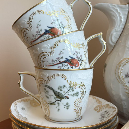 Rosenthal Sanssouci Voliere porcelain tea set with exotic birds