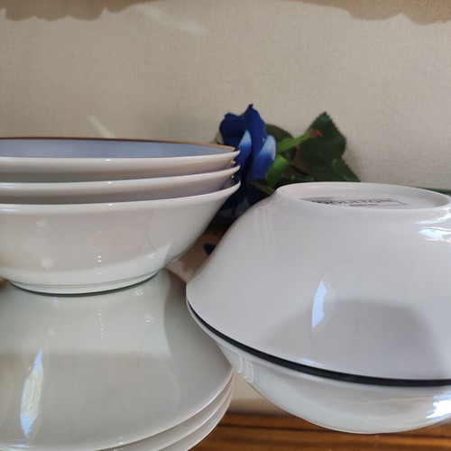 Doulton Bruce Oldfield 2004 porcelain bowls set of 4, gold trim