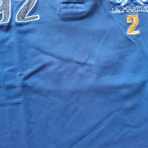 La Martina blue men's polo shirt Medium Slim Fit like new