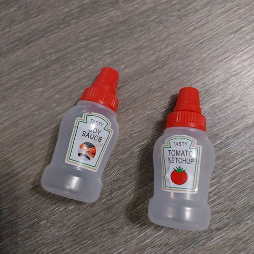 Mini bottles for ketchup, pack of 2, new