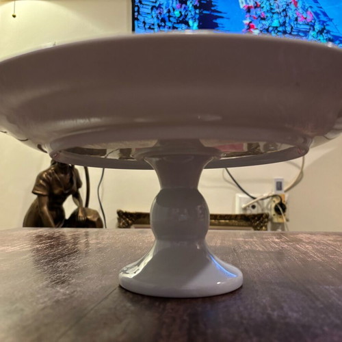 Porcelain platter with foot like new