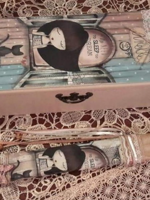 Handmade Anekke candle and jewelry box set new