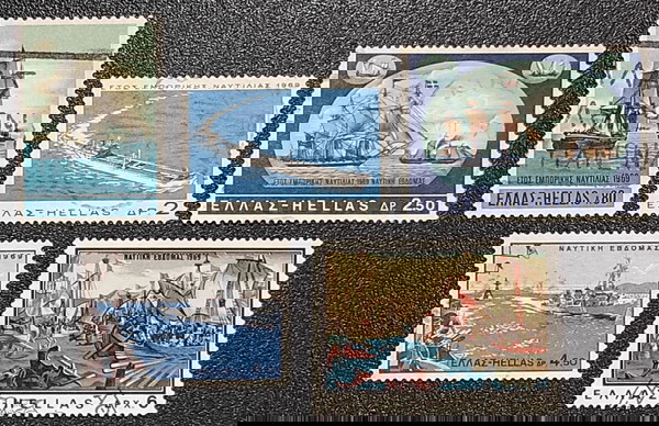 1969 ΕΚΔΟΣΗ "ΕΛΛΑΣ ΚΑΙ ΘΑΛΑΣΣΑ" - ΣΕΙΡΑ ΣΦΡΑΓΙΣΜΕΝΩΝ ΓΡΑΜΜΑΤΟΣΗΜΩΝ