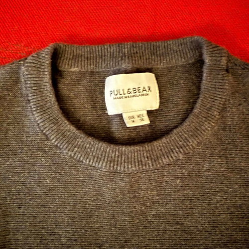 Pull & Bear gray sweater like new, 100% cotton, size M