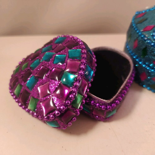 Metal boxes like new, lot of 3 vintage jewelry cases