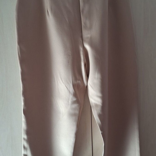 High-waisted fabric pants beige size Large like new