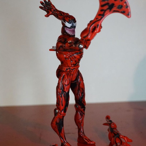 Spiderman TAS (1996) Venom and Carnage figures like new