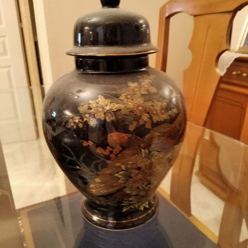 Decorative vase used with lid from Japan 1978