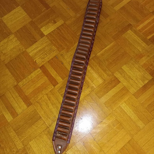 Leather 30-Slot Cartridge Belt, used