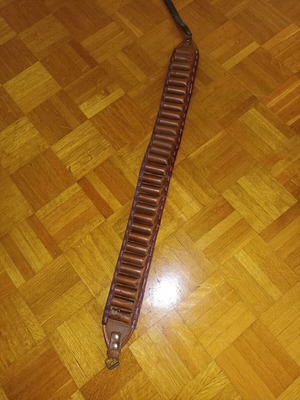 Leather 30-Slot Cartridge Belt, used