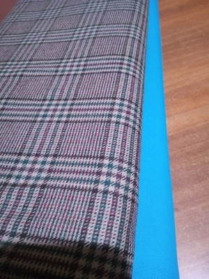 Wool plaid fabric new, imported from Athinaia S.A.