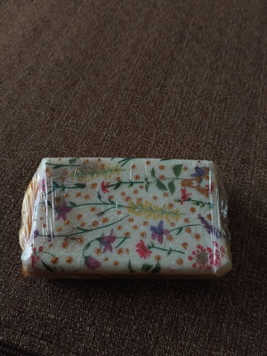 Handmade soap with floral design like new
