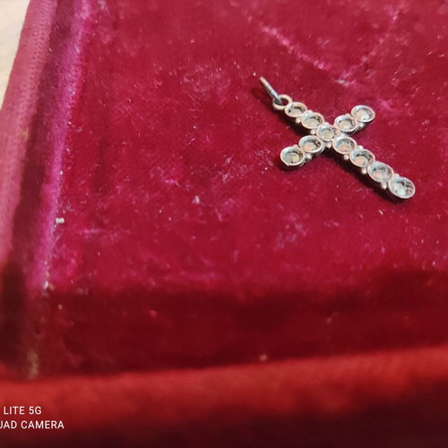 Cross pendant used with zircon silver, length 3cm