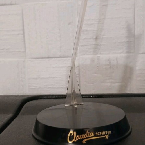 Claudia Schiffer doll stand used, plastic