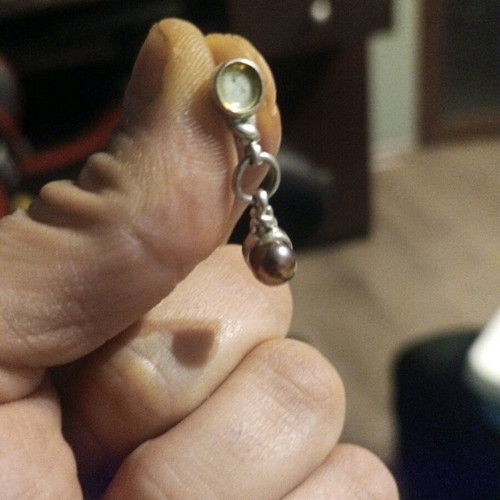 Silver earring used