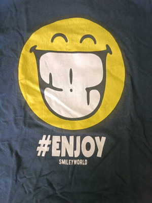 Emoji T-shirt blue, like new, size 12