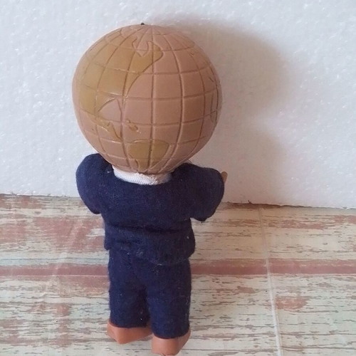 Vintage globe doll Germany 1964 used, Aquarius figure