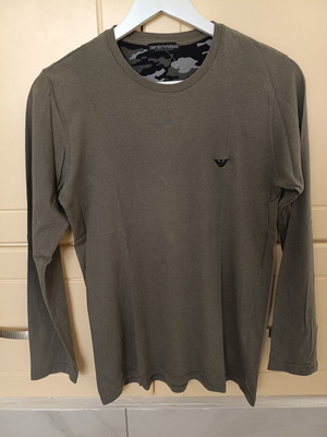 Emporio Armani men's long sleeve shirt, grey, size S