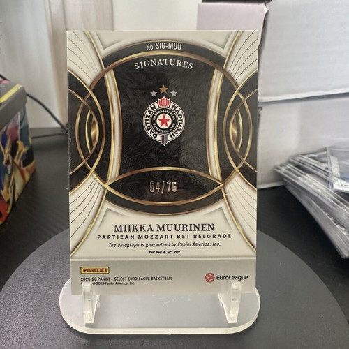 2025-26 Select Euroleague Miikka Muurinen Auto card new