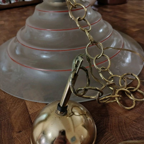 Ceiling light with red lines like new