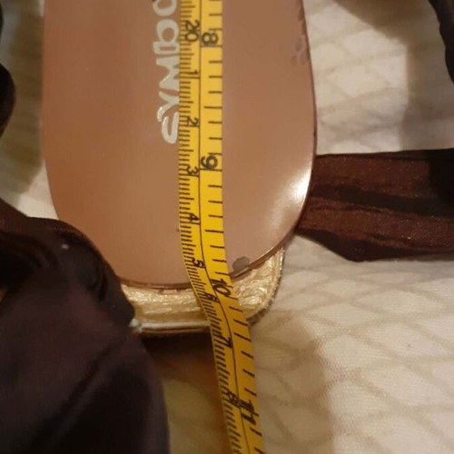 Gladiator sandals like new, brown with gold details, size 39