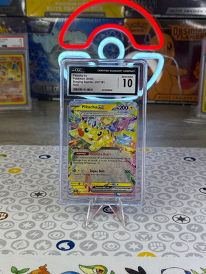 Pikachu ex 2024 Pokemon Surging Sparks CGC 10 like new