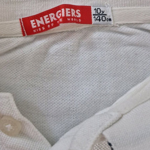 Energiers boys' t-shirt like new, size 140 cm, white and red
