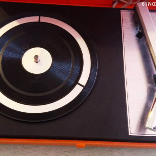 Philips 22GF210 vintage φορητό πικάπ μεταχειρισμένο, Space Age 1970s