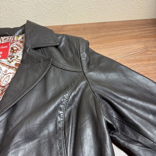 Women's leather trench coat Laura Di Sarpi size M, new