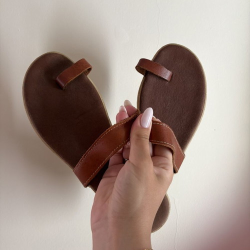 Tan sandals used, size 41