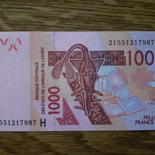 Niger 1,000 Francs CFA banknote 2021, BCEAO