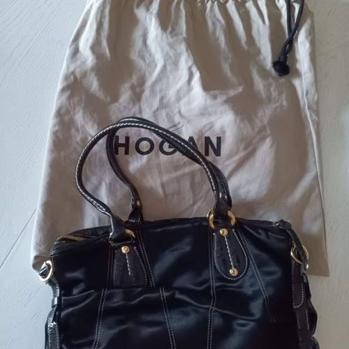 Hogan women's black patent leather handbag like new