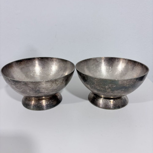 Set of vintage silver-plated brass bowls Elkington & Co